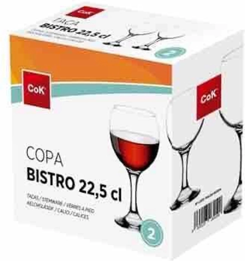 Zestaw kieliszków do wina Bistro 220 ml, 2 szt.