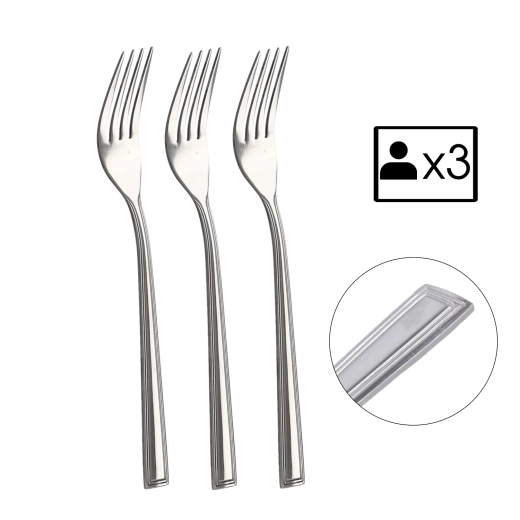 Zestaw 3 widelców Milano ze stali nierdzewnej