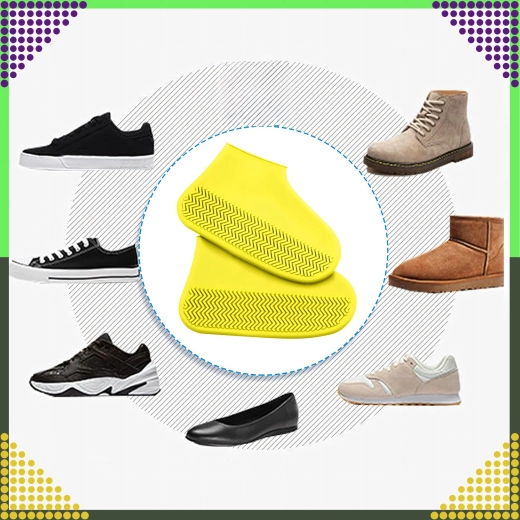 Silikonowe wodoodporne ochraniacze na buty przeciw deszczowi i poślizgom, rozmiar L