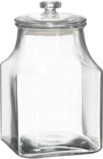 Szklany kwadratowy pojemnik z pokrywką 3,3 l