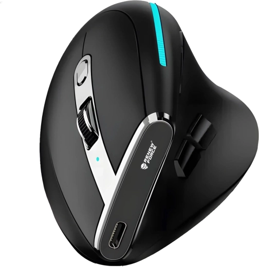 Bezprzewodowa mysz pionowa RENEW FORCE F36 Bluetooth + 2,4 GHz USB-C, 2400 DPI, 750 mAh