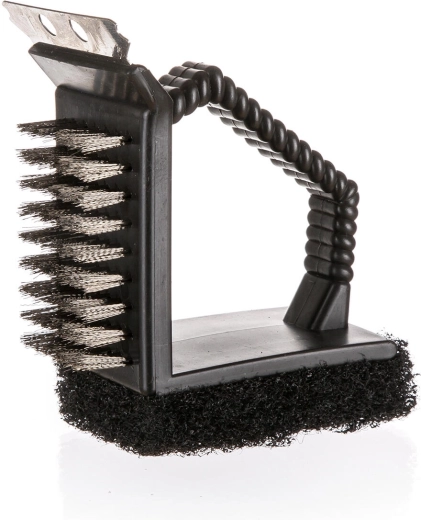 szczotka do czyszczenia grilla 3 w 1 z plastikową rączką