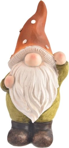 Ceramiczny krasnal zielony 19 cm