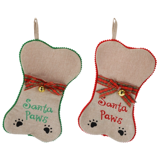 Świąteczna ozdoba dla pupili w kształcie kości z pętelką 24 × 41 cm