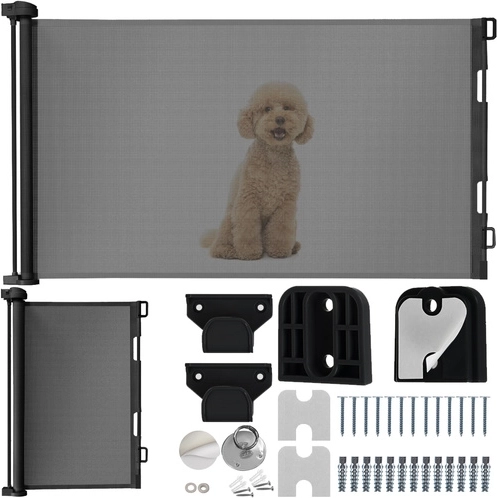 Wysuwana bramka bezpieczeństwa do drzwi – szara RUHHY