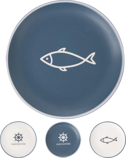 Ceramiczny płytki talerz Sea 26,5 cm – mix motywów