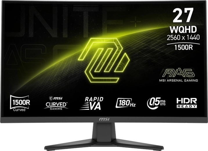 Monitor 27" MAG 275CQF E18 WQHD zakrzywiony 180 Hz czarny