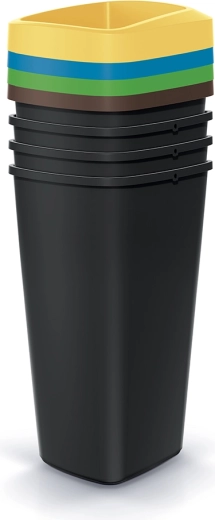 Zestaw koszy do segregacji odpadów Compacta Q Drop 4×25 l