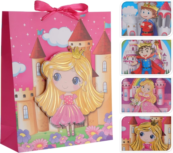 Torebka prezentowa 3D dla dzieci 32 × 26 × 10 cm, miks dekorów