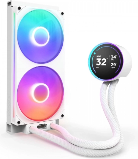 Chłodzenie wodne NZXT Kraken Elite 280 RGB v2 LCD białe