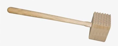 Dwustronny drewniany tłuczek do mięsa 33 cm