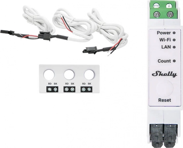 Shelly Pro 3EM miernik zużycia energii z Wi‑Fi