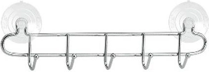 Wieszak łazienkowy z 5 haczykami, szerokość 32 cm, chrom