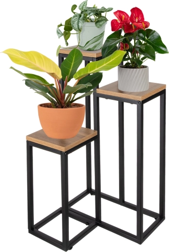 Ruhhy stojak na kwiaty w stylu industrialnym 67 cm, 3 poziomy