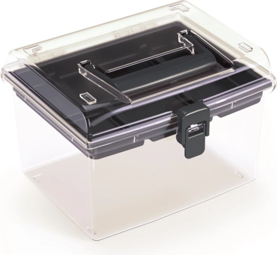 Plastowy organizer z przezroczystą pokrywą 195 × 174 × 135 mm NUF HIGH