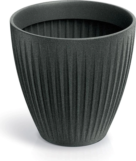 Donica Latia Round Midl 40 cm – czarny granit