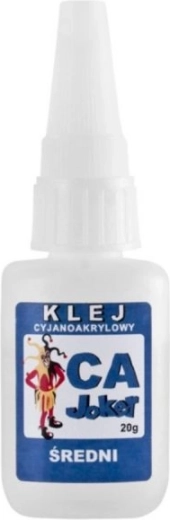 Joker cyjanoakrylowy klej CA średni 20 g z zamknięciem z igłą