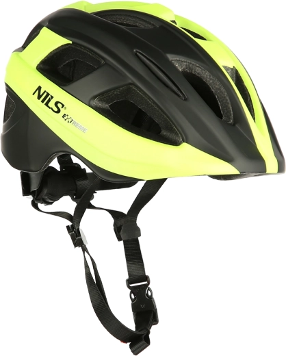 Kask rowerowy NILS Extreme MTV35J limonkowy – S (48–53 cm)