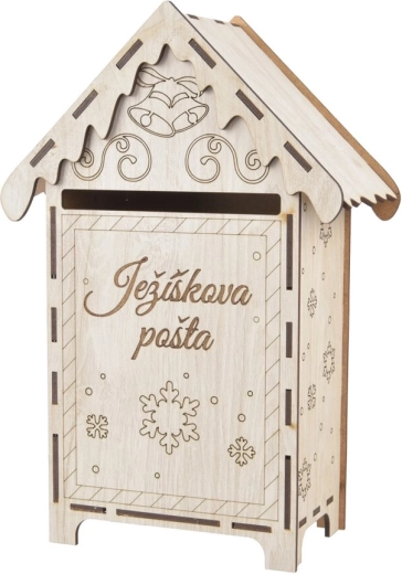 Drewniana skrzynka pocztowa dla Dzieciątka Jezus