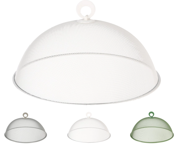 Metalowa osłona na żywność 30 cm z drewnianym uchwytem