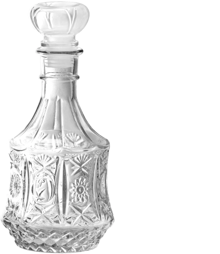 Zdobiona szklana karafka 700 ml z korkiem