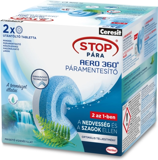 Tabletki wymienne Ceresit Stop wilgoci Aero 360° Orzeźwiający wodospad 2 × 450 g