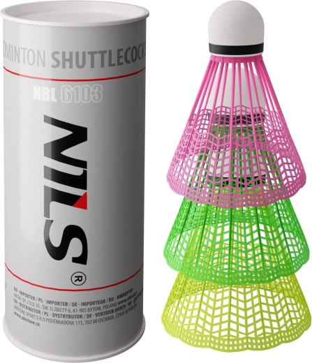 Lotki do badmintona NILS NBL6103, multicolor, 3 szt.