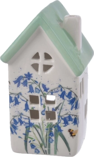 Zielony ceramiczny domek LED