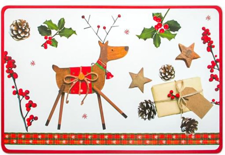 Świąteczna plastikowa podkładka Toro z reniferem 28 × 43 cm