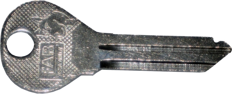 Zapasowy klucz do wkładki FAB, 2. klasa bezpieczeństwa