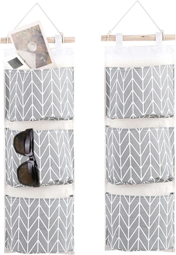 Wieszany organizer szary