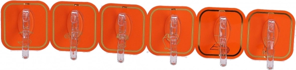 Samoprzylepne haczyki 6 szt. – pomarańczowe