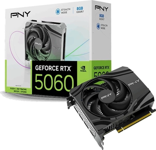 PNY GeForce RTX 5060 8GB – kompaktowa karta graficzna z jednym wentylatorem