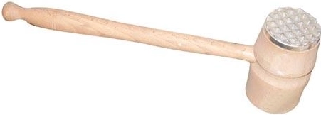 Jednostronny tłuczek do mięsa 33 cm drewno i metal