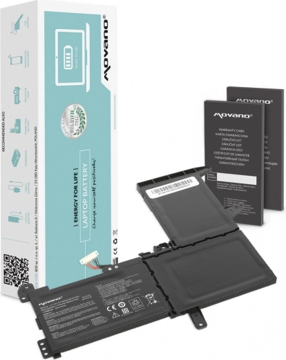 Movano bateria B31N1637 do Asus VivoBook S15 S510/F510 3600 mAh (41 Wh)