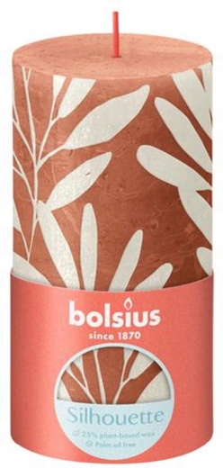 Rustykalna świeca koralowa i szałwiowa 130 × 68 mm