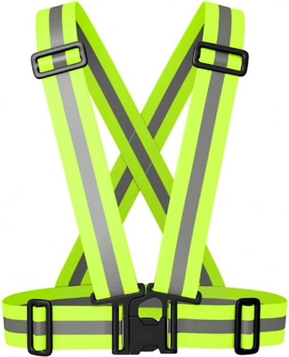 Ag590 kamizelka odblaskowa z uprzężą zielona