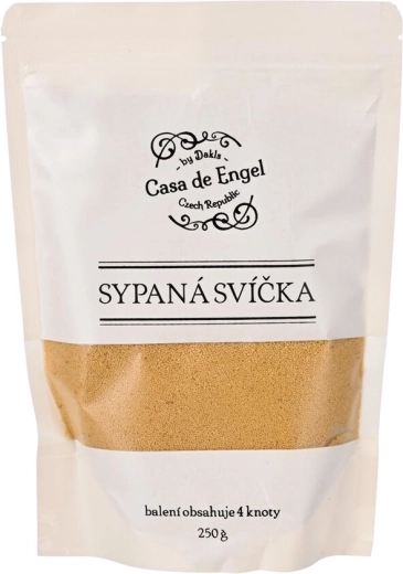 Wosk do świec sypanych beżowy z 4 knotami 250 g
