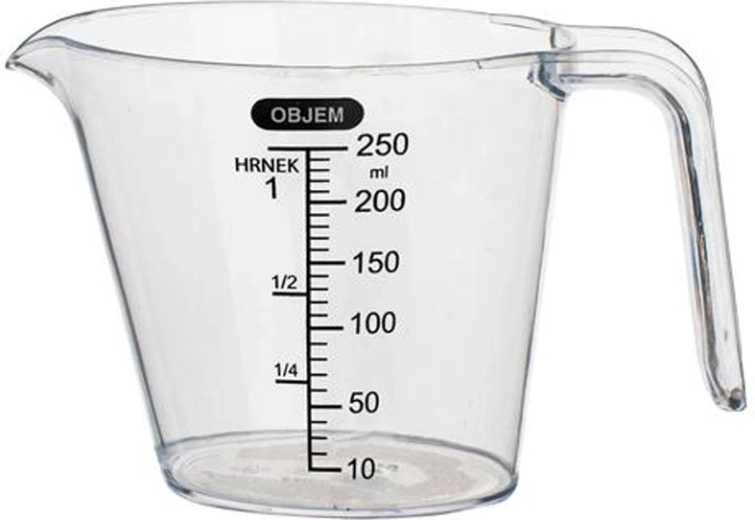 Plastowa miarka z dzióbkiem 250 ml TORO