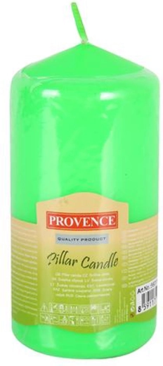 Parafinowa świeca walec zielona 65 × 125 mm