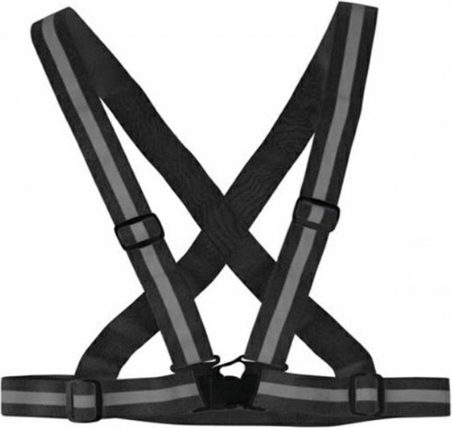 Ag590b kamizelka odblaskowa z uprzężą czarna