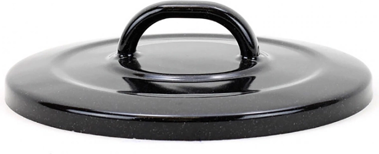 Pokrywka BELIS Standard 20 cm – emaliowana czarna z białą kropką