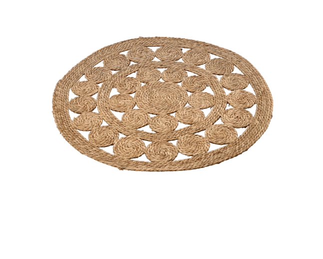 Okrągła mata z trawy morskiej 80 cm
