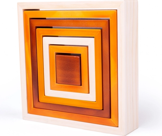 Bigjigs Toys drewniane układanki kwadratowe dla dzieci