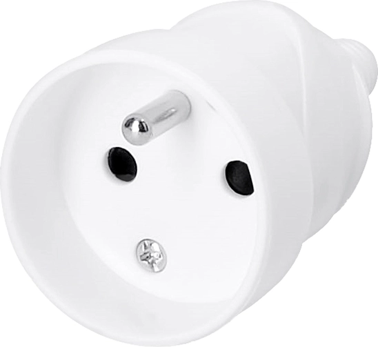 Solight wtyczka prosta (gniazdo) IP20 biała - 1 sztuka