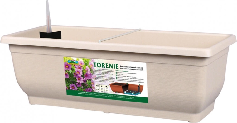Samopodlewany skrzynka Torenie Modern 50 cm jasnobrązowy