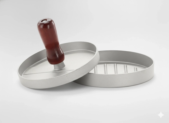 Prasa do hamburgerów z drewnianą rączką 11,8 × 2 × 7,2 cm