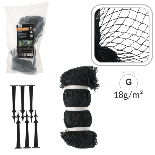 Siatka ochronna przeciw ptakom 4 × 5 m (18 g/m²)