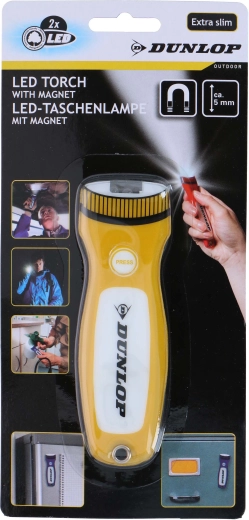 Latarka DUNLOP 2× LED z magnesem