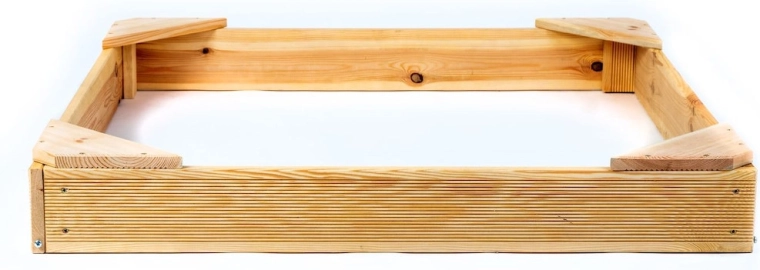 Drewniana kwadratowa piaskownica mała 100 × 100 cm